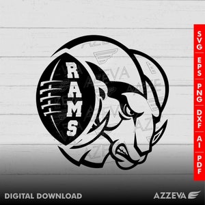 Ram-Football-Design png, eps, ai, dxf, png, pdf, jpg and svg files for cricut,svg for shirts,sublimation png,mom svg