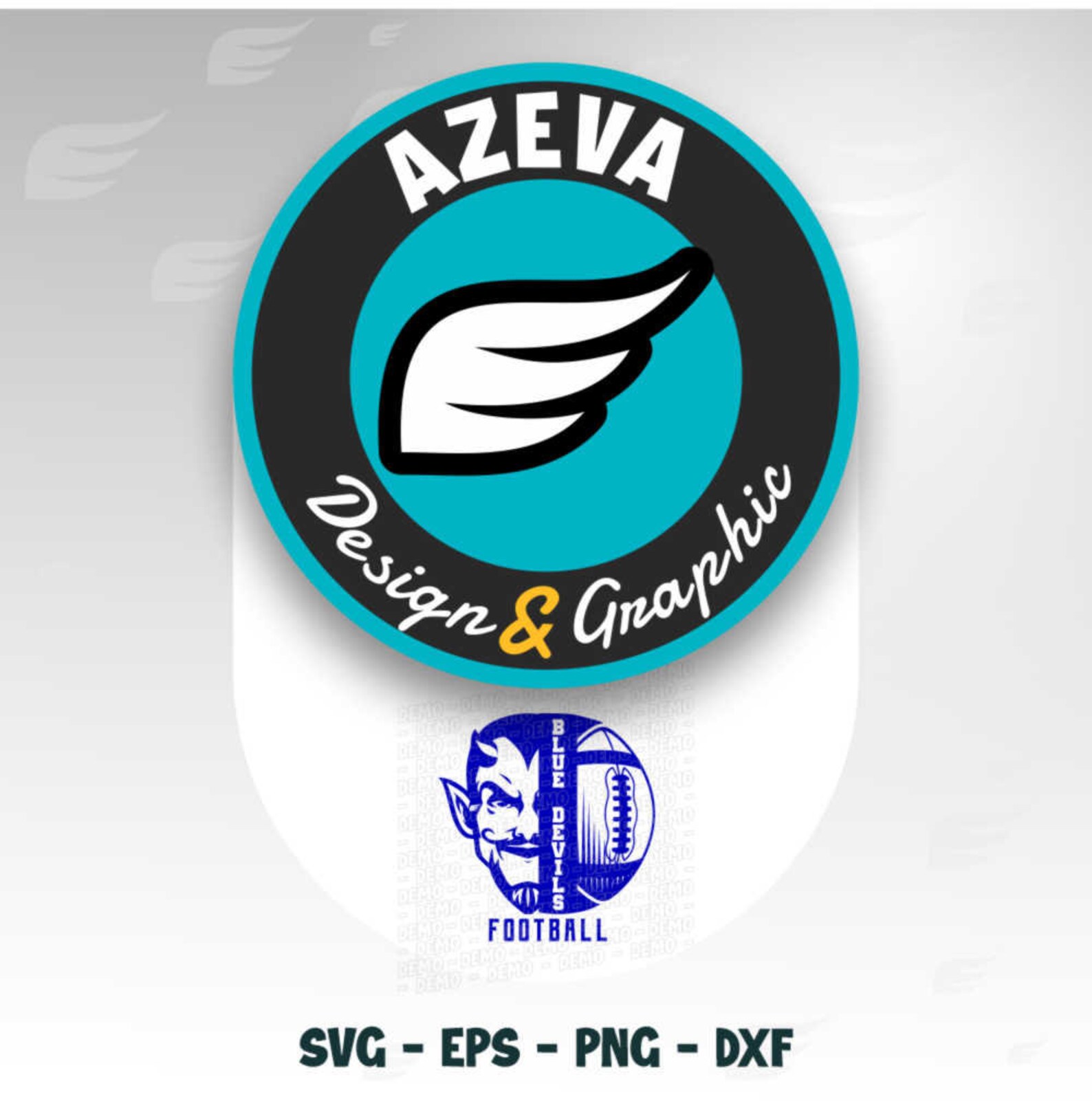 Blue Devils Svg Eps Png and Dxf Files Football Sport - Etsy
