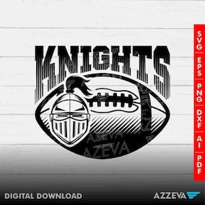 Knights Football Design png, eps, ai, dxf, png, pdf, jpg and svg files for cricut,svg for shirts,sublimation png,mom svg
