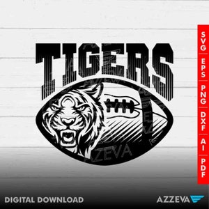 Football Tigers SVG: Design mascotte sportiva - Cricut e sublimazione