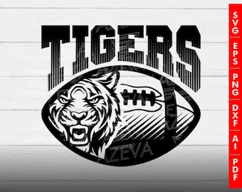 Tigers Football Design png, eps, ai, dxf, png, pdf, jpg and svg files for cricut,svg for shirts,sublimation png,mom svg