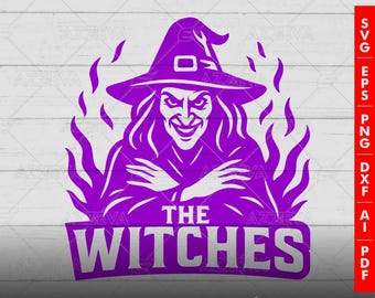Witch Generic Design - Svg, Png, Ai, Pdf, Dxf, Eps, Jpg. DiY: Craft, Cricut, Sublimation. For tshirt, mugs and more