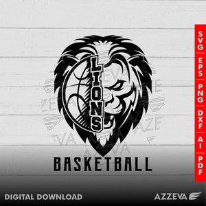 Löwen-Basketball-Design png, eps, ai, dxf, png, pdf, jpg und svg Dateien für Cricut, SVG für Shirts, Sublimations png, Mom svg