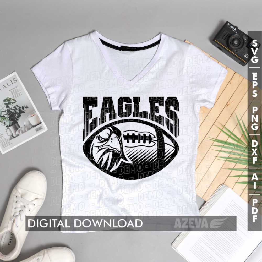 Eagles Football Svgmascot Balleagles Football T-shirt - Etsy