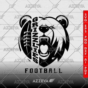 Grizzlies Football Logo Generic Design svg, png, pdf, Grizzlies Football t-shirt design,Football mom shirt,cricut cut files