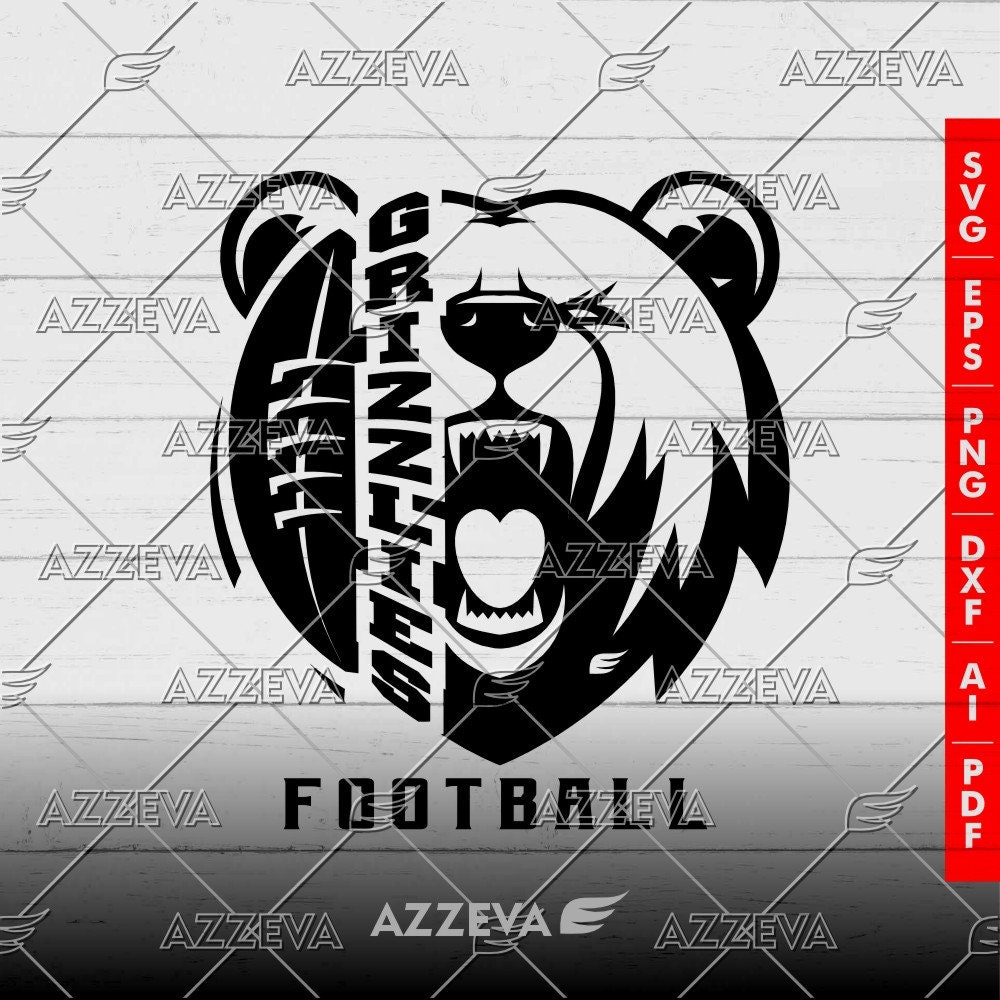 Grizzly Football Logo Montana Grizzlies Football Bundle Svg, Montana