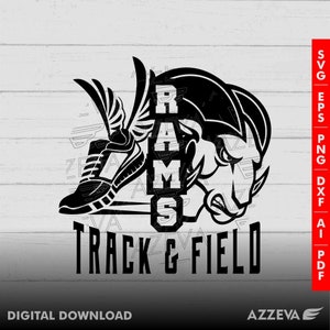 Rams Track Field Design png, eps, ai, dxf, png, pdf, jpg and svg files for cricut,svg for shirts,sublimation png,mom svg