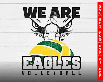 Eagles Volleyball Design, SVG, PNG, PDF, Cricut (Digital Download)