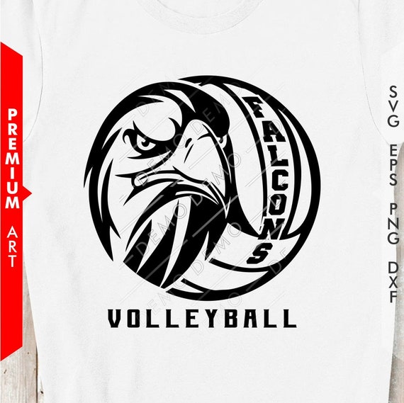 Falcons Volleyball 'team Spirit' Svg Eps Png and Dxf Etsy