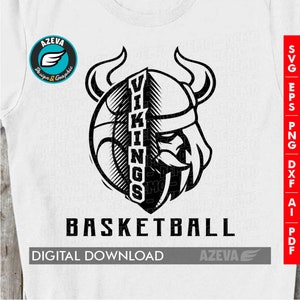 Vikings SVG, Ai, Png, Eps, Dxf und Pdf Dateien Sport Basketball Dateien - ""Spirit Series"" (10627)"