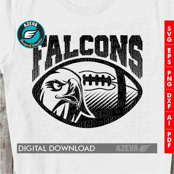 Falcons Football svg,Mascot Ball,Falcons Football t-shirt design,Football mom shirt,cricut cut files,silhouette cut file (12641)
