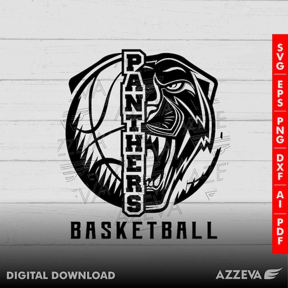 Panther-basketball-design Png Eps Ai Dxf Png Pdf Jpg and - Etsy