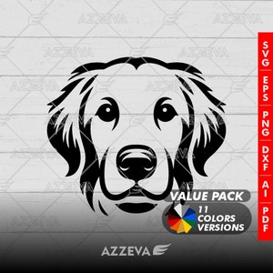 Golden Retriever SVG – 11 Colors Pet Design Bundle (Digital Download)