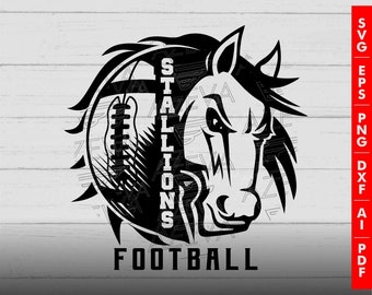 Stallions Football Design png, eps, ai, dxf, png, pdf, jpg and svg files for cricut,svg for shirts,sublimation png,mom svg