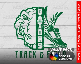 Gator Track & Field SVG/PNG digital design för omedelbar nedladdning