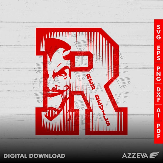 Red Devils in R Letter Design Png Eps Ai Dxf Png Pdf Jpg - Etsy