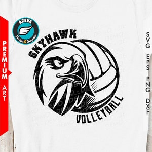 Hawk Volleyball svg, eps, png and dxf files, Sport Collection &quot;Mascot head sport&quot; (100664)