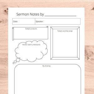 Kids Sermon Notes