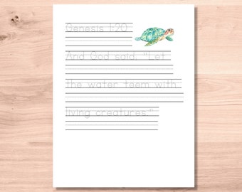 Bible Verse Tracing & Copywork: Christian Homeschool Handwriting (PDF)