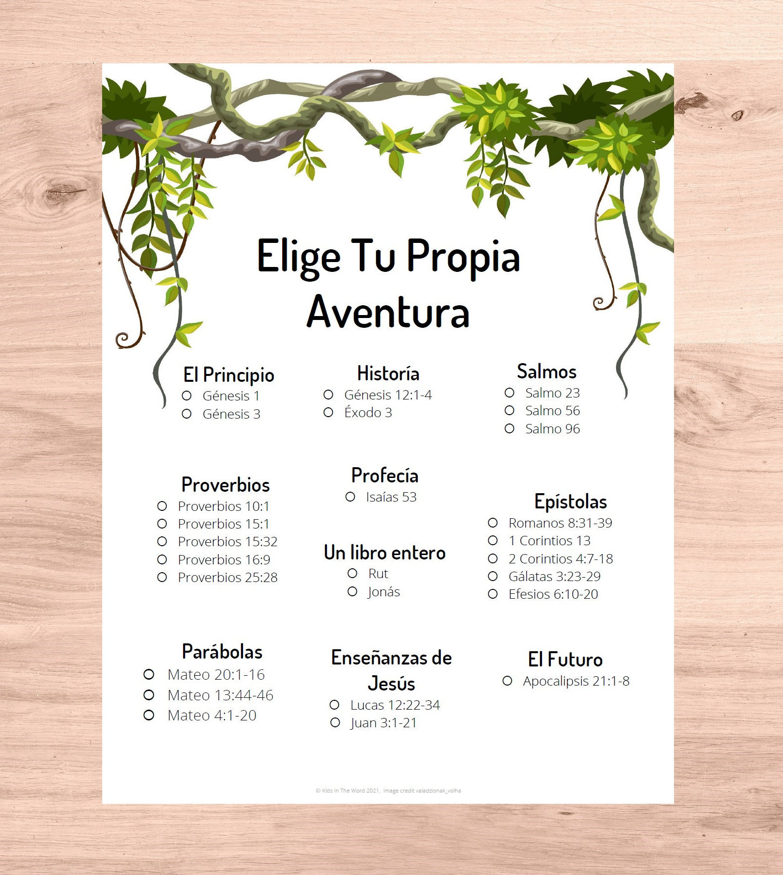 Plan de lectura bíblica para niños español elige tu propia Etsy