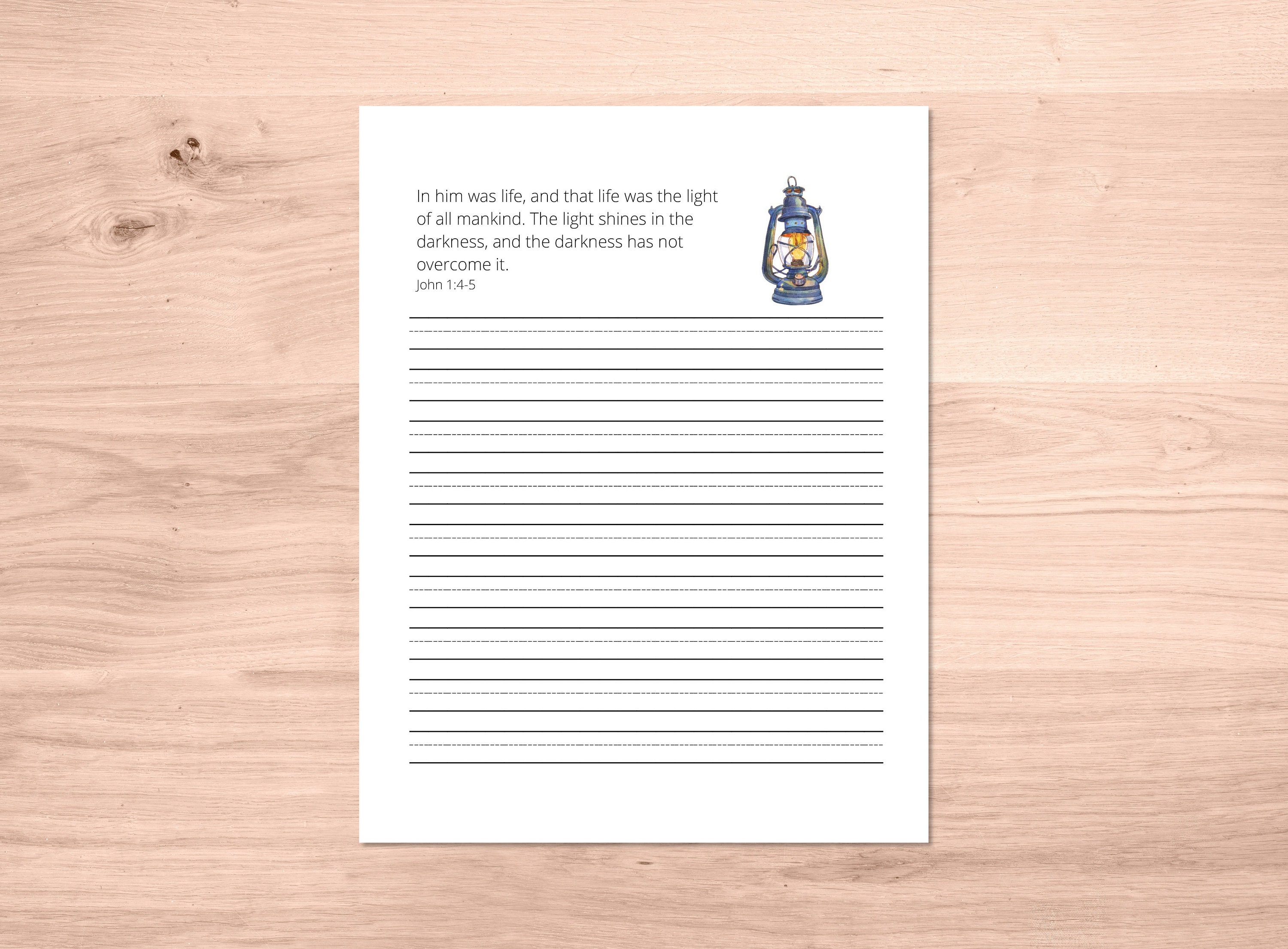 Bible Writing Paper, Set 2, 25 Pages - Etsy