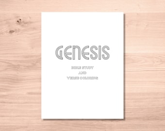 Estudo Bíblico de Gênesis e Livro de Colorir Versículos: Devocional para Educação Domiciliar (Para Imprimir)