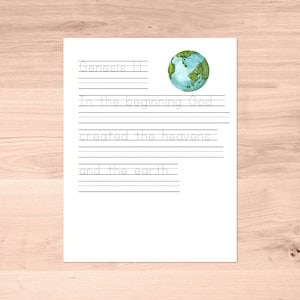 Bible tracing & copywork // Set 1 // 25 pages / Christian homeschool / memory verses / scripture memory / homeschool Bible / handwriting