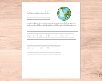 Bible Verse Tracing: Christian Homeschool Handwriting (PDF Download)