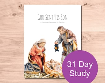December Family Devotional: God Sent His Son, Digital Download
