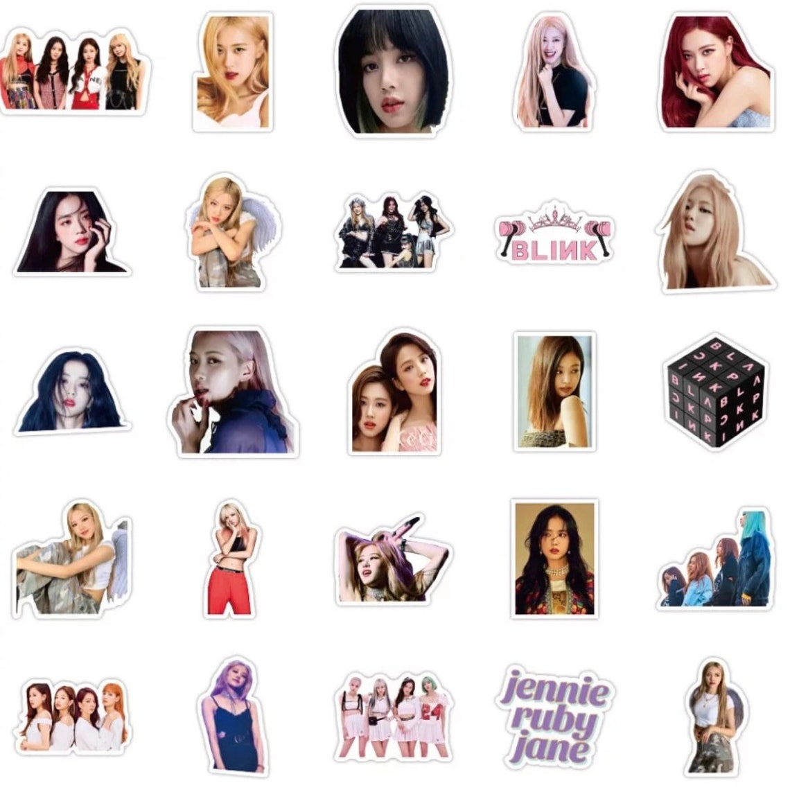 25/50 Pack Blackpink Photo Stickers Aesthetic Waterproof Etsy UK