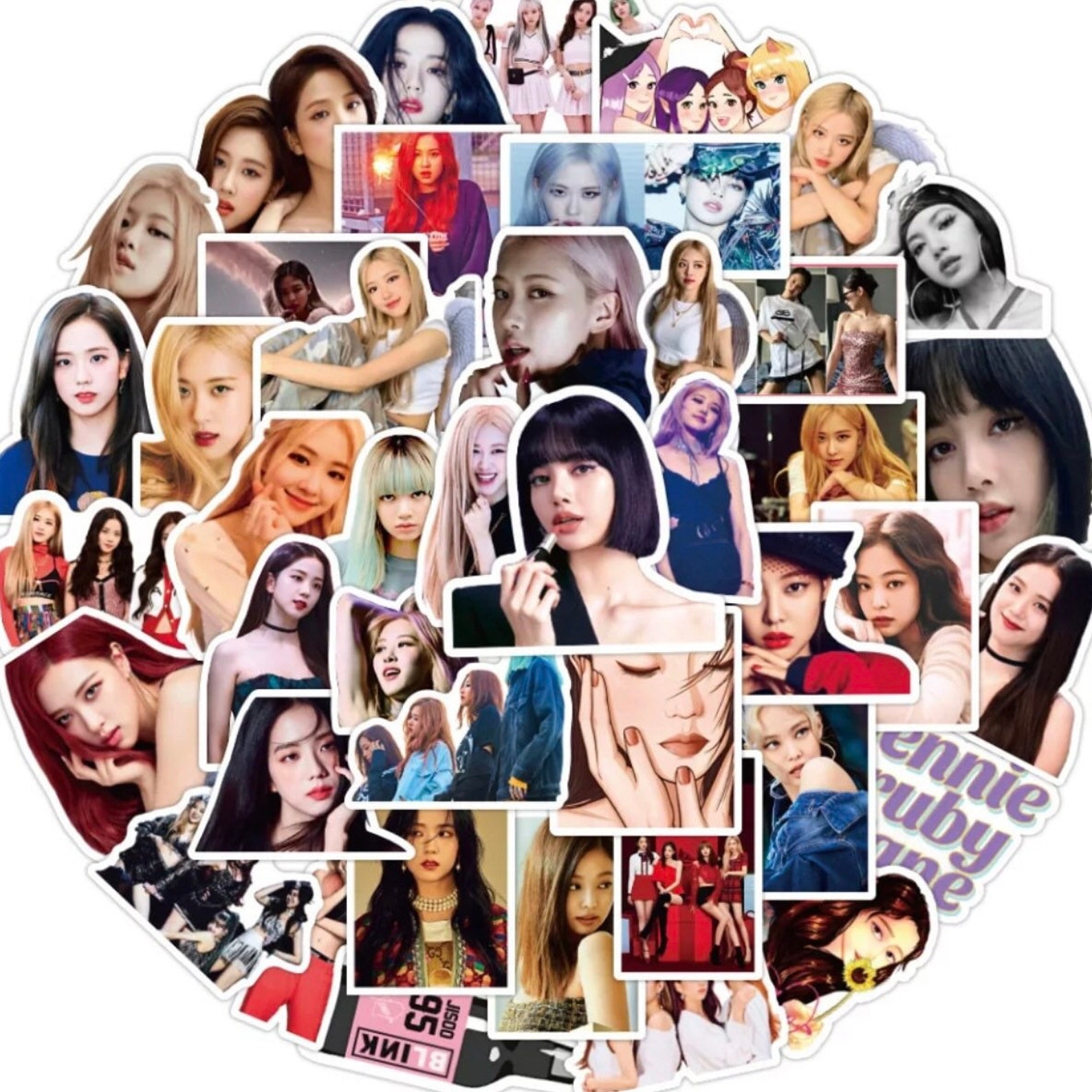 25/50 Pack Blackpink Photo Stickers Aesthetic Waterproof Etsy UK