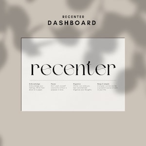 Minimalist Planner Dashboard: A4, A5, A6 (Printable Digital Download)