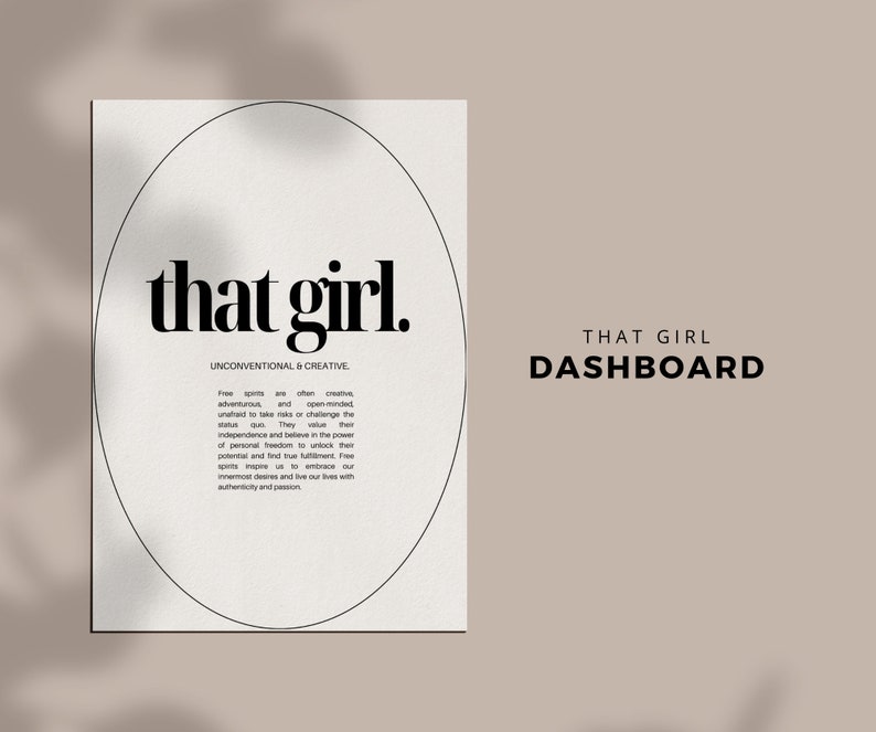 Printable Dashboard, Printable Dashboard Planner, Minimal Planner