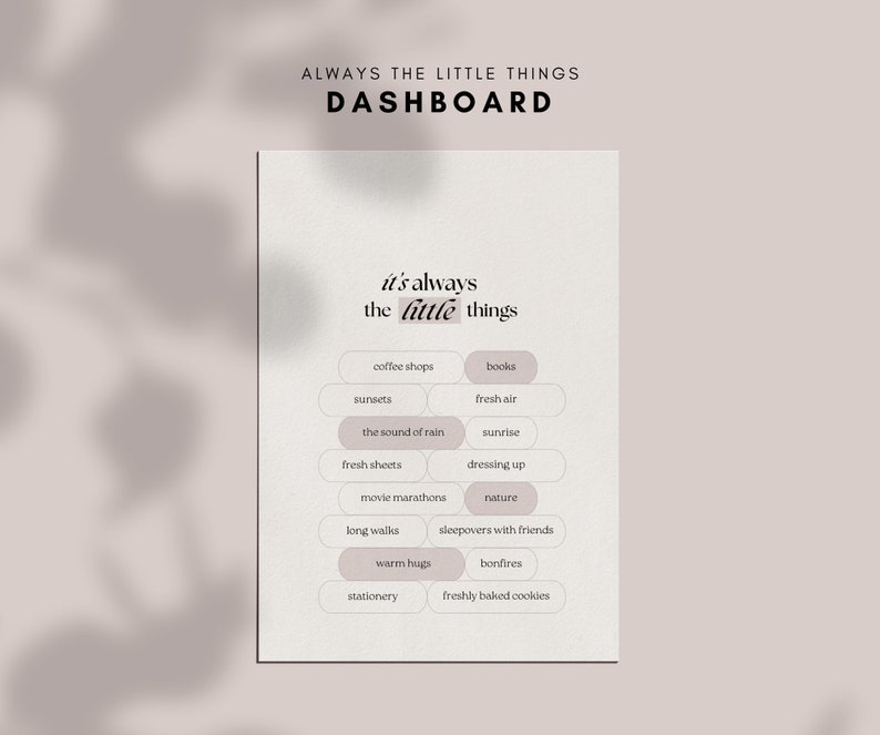 Printable Dashboard Printable Dashboard Planner Minimal Etsy Australia