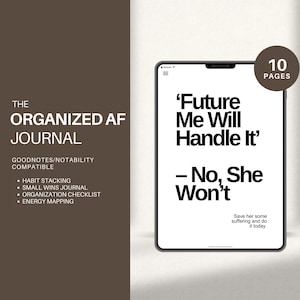 Produktivität Digitales Journal: GoodNotes iPad Planer (druckbares PDF)