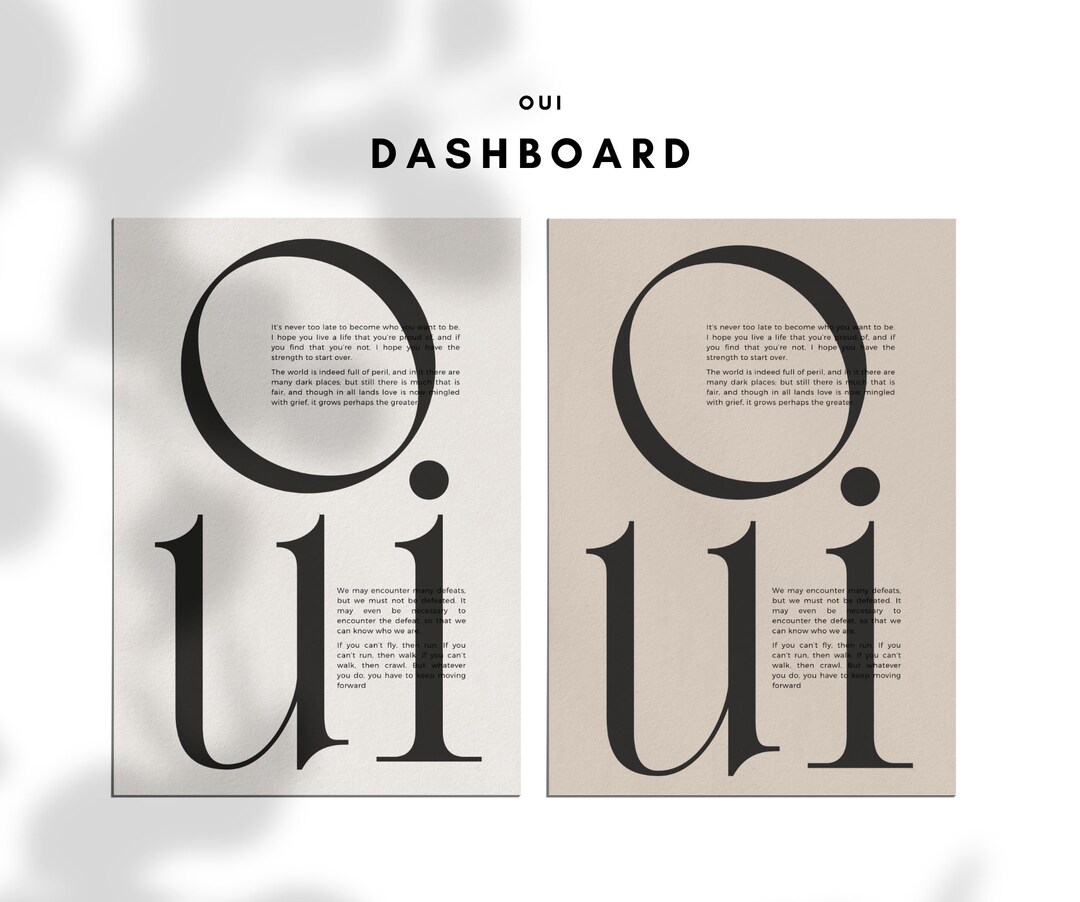 Printable Dashboard, Printable Dashboard Planner, Minimal Planner ...