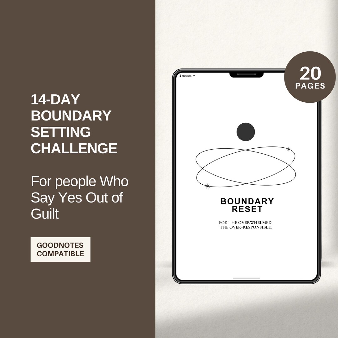 14-day Boundary Setting Challenge | Self Care Workbook (digital Therapy ...