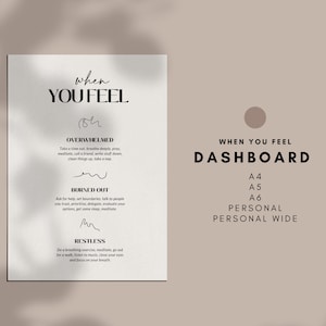 Minimalist Printable Dashboard: Personal Planner (A4, A5, A6) (Digital Download)