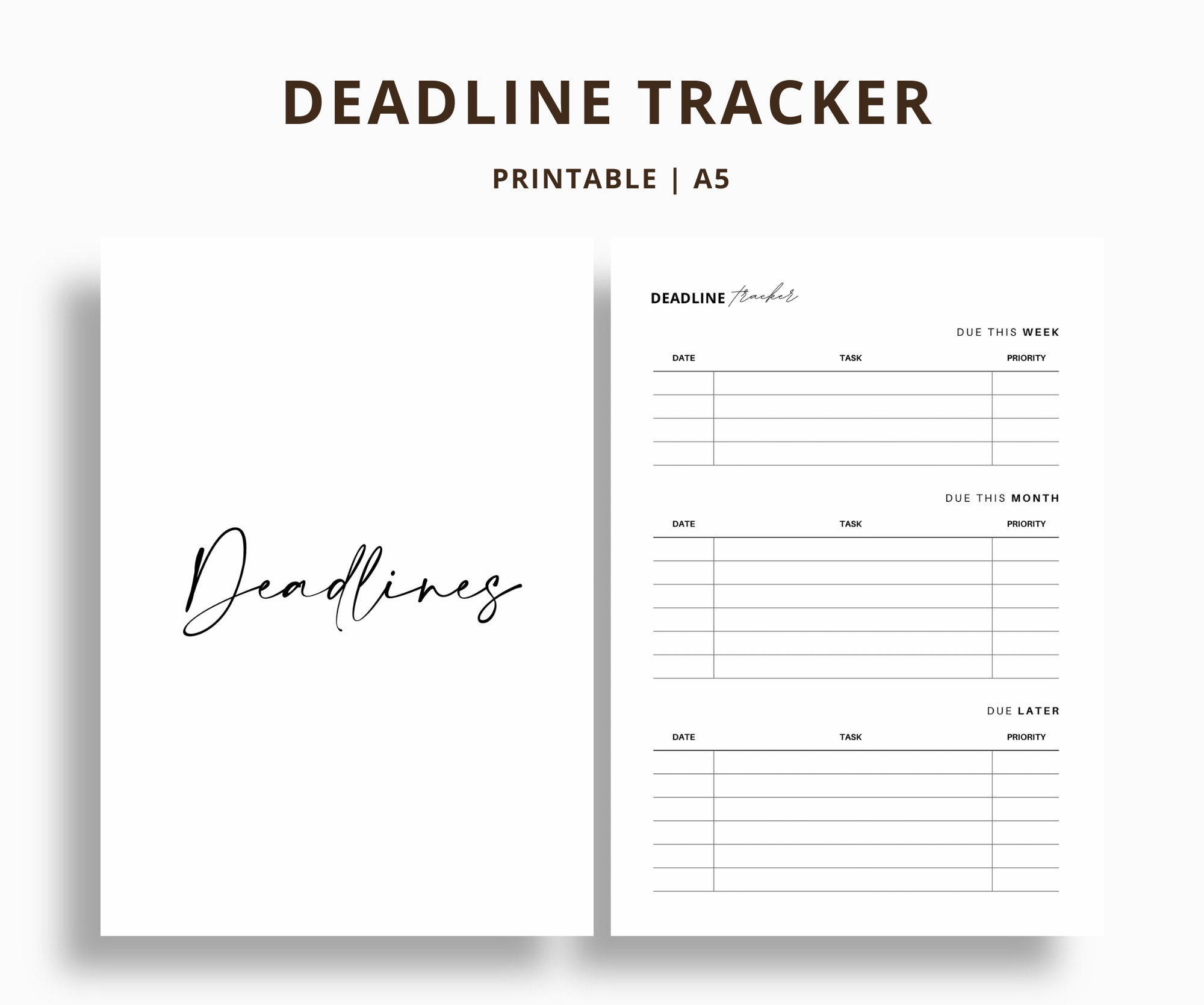 assignment deadline tracker