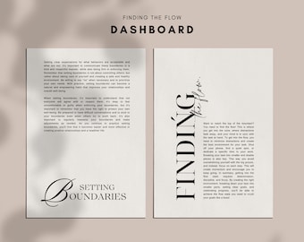 Printable Dashboard, Printable Aesthetic Dashboards, Minimal Planner Dashboard, Pocket Dashboard, A5 Dashboard, Personal Dashboard