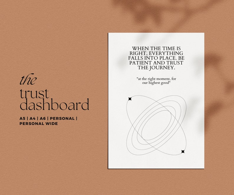 Printable Dashboard, Printable Aesthetic Dashboards, Minimal Planner