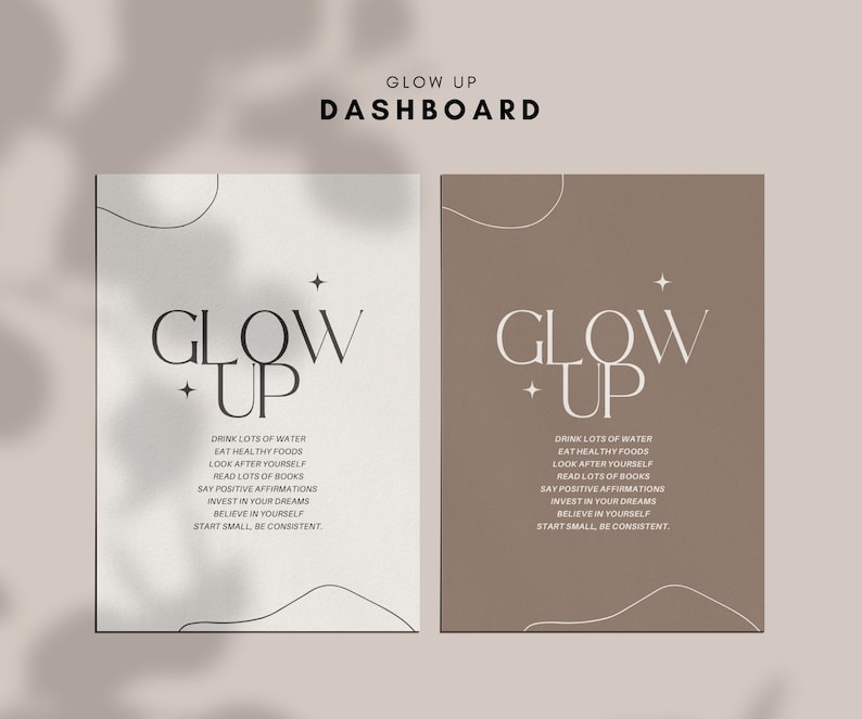 Printable Dashboard, Printable Dashboard Planner, Minimal Planner ...