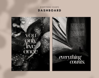 Minimalistisch plannerdashboard afdrukbaar: A5, zak, persoonlijk (digitale download)