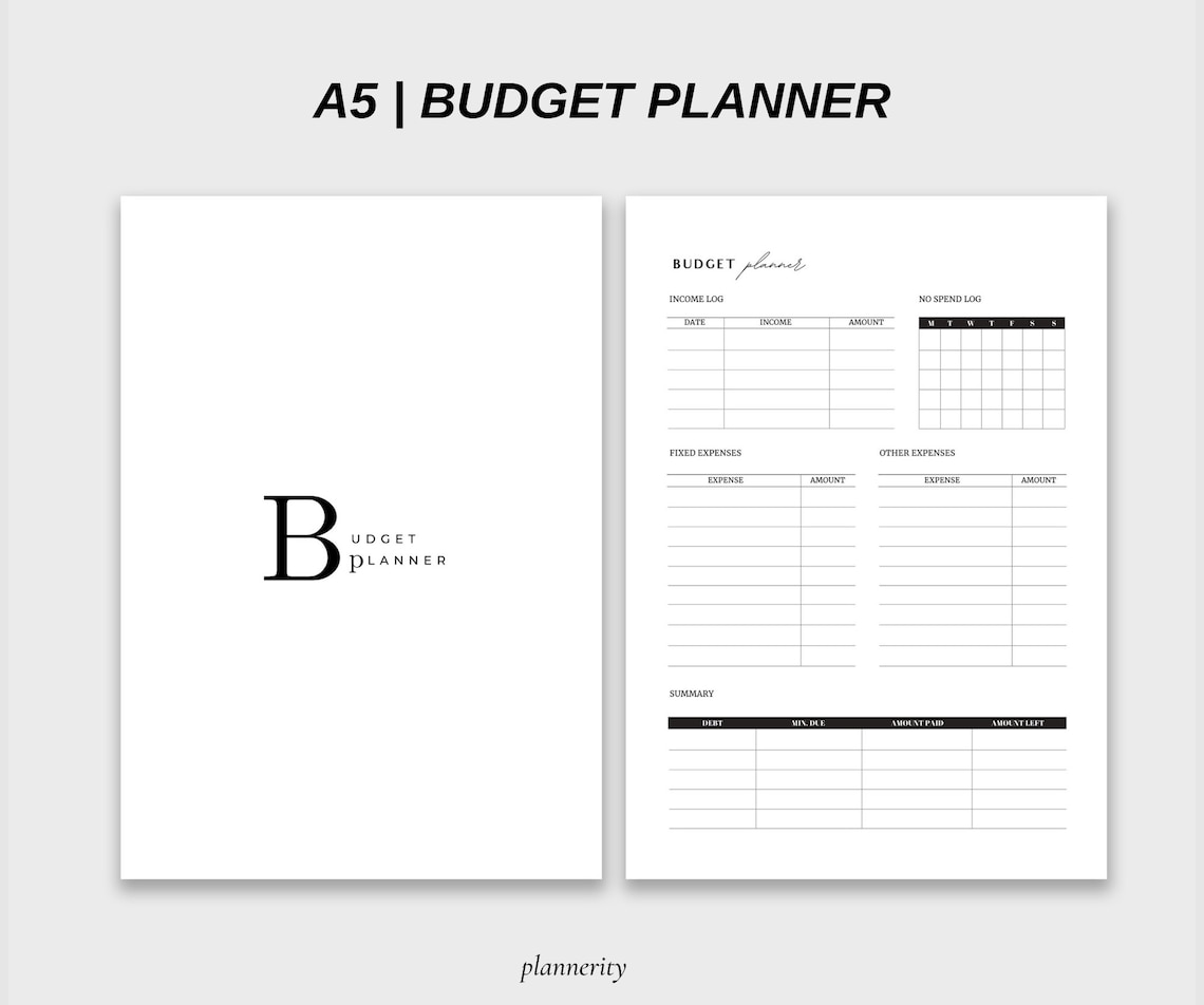A5 Budget Planner Printable 2021 | Etsy