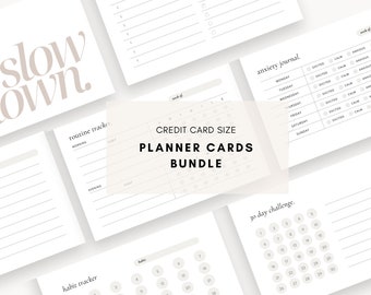 Credit Card Size Planner Cards Bundle (Digital Download)