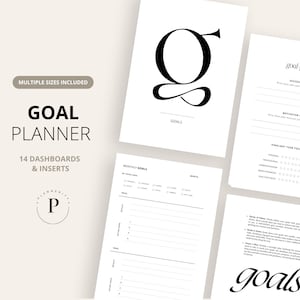 Ultieme doelplannerbundel: afdrukbare inzetstukken (A5, halve letter, zak, FC)