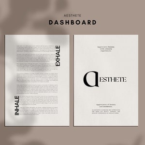 Printable Dashboard, Minimalist Dashboards, Personal Planner Dashboard, Manifestation Dashboard, A5 Dashboard, Personal Dashboard