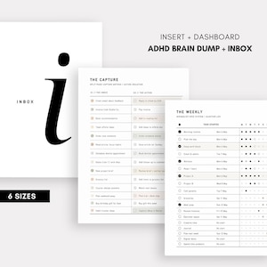 ADHD Brain Dump A5 Planner Insert Digital Download