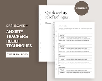 Anxiety Relief Tracker – Mental Health Journal (PDF)