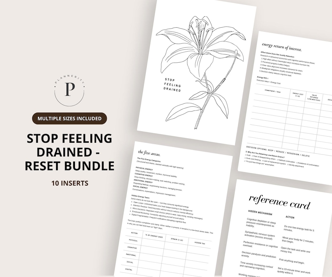 Burnout Recovery Planner | Mental Load Reset | Stress Management ...